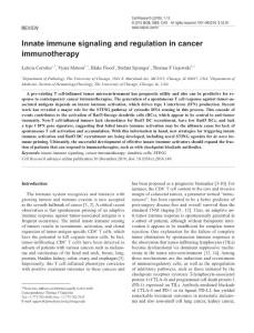 cr2016149a-Innate immune signaling and regulation in cancer immunotherapy