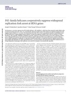nsmb.3342-Pif1-family helicases cooperatively suppress widespread replication-fork arrest at tRNA genes
