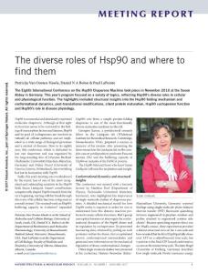 nsmb.3359-The diverse roles of Hsp90 and where to find them