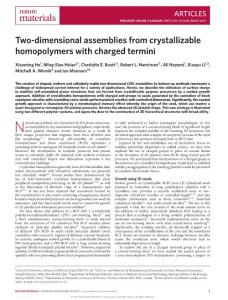 nmat4837-Two-dimensional assemblies from crystallizable homopolymers with charged termini