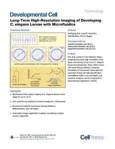 Developmental Cell-2017-Long-Term High-Resolution Imaging of Developing C. elegans Larvae with Microfluidics