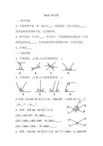 七年数学下册同步练习“5.1.1相交线”详解