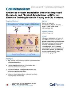 Cell Metabolism-2017-Enhanced Protein Translation Underlies Improved Metabolic and Physical Adaptations to Different Exercise Training Modes in Young and Old Humans