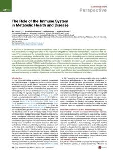 Cell Metabolism-2017-The Role of the Immune System in Metabolic Health and Disease