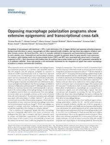 ni.3710-Opposing macrophage polarization programs show extensive epigenomic and transcriptional cross-talk