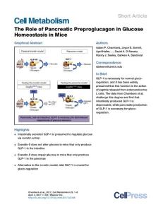 Cell Metabolism-2017-The Role of Pancreatic Preproglucagon in Glucose Homeostasis in Mice