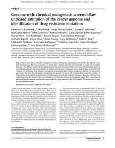Genome Res.-2017-Brammeld-Genome-wide chemical mutagenesis screens allow unbiased saturation of the cancer genome and identification of drug resistance mutations
