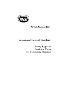 美国国家标准 ANSI Z535.5-2007 安全标签和挡墙胶带（临时危害）（44P）