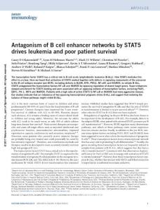 ni.3716-Antagonism of B cell enhancer networks by STAT5 drives leukemia and poor patient survival