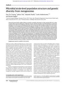 Genome Res.-2017-Truong-626-38-Microbial strain-level population structure and genetic diversity from metagenomes