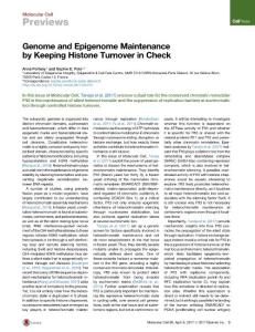 Molecular Cell-2017-Genome and Epigenome Maintenance by Keeping Histone Turnover in Check