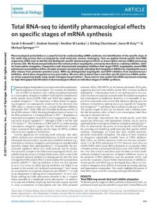 nchembio.2317-Total RNA-seq to identify pharmacological effects on specific stages of mRNA synthesis