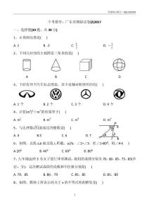 中考数学：2017年广东模拟卷（二）含答案