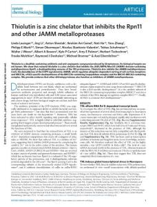 nchembio.2370-Thiolutin is a zinc chelator that inhibits the Rpn11 and other JAMM metalloproteases