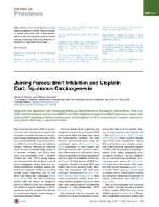Cell Stem Cell-2017-Joining Forces Bmi1 inhibition and Cisplatin Curb squamous carcinogenesis