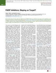 Cell-Chemical-Biology_2016_PARP-Inhibitors-Staying-on-Target-