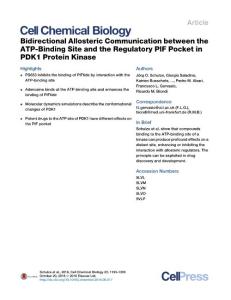 Cell-Chemical-Biology_2016_Bidirectional-Allosteric-Communication-between-the-ATP-Binding-Site-and-the-Regulatory-PIF-Pocket-in-PDK1-Protein-Kinase