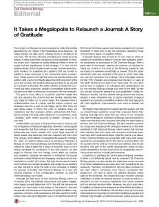 Cell-Chemical-Biology_2016_It-Takes-a-Megalopolis-to-Relaunch-a-Journal-A-Story-of-Gratitude