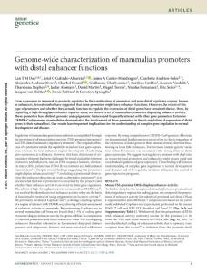 ng.3884-Genome-wide characterization of mammalian promoters with distal enhancer functions