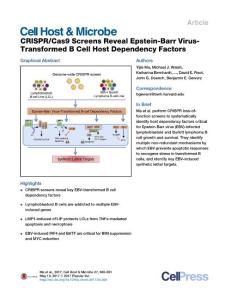 Cell-Host-Microbe_2017_CRISPR-Cas9-Screens-Reveal-Epstein-Barr-Virus-Transformed-B-Cell-Host-Dependency-Factors