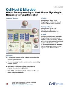 Cell-Host-Microbe_2017_Global-Reprogramming-of-Host-Kinase-Signaling-in-Response-to-Fungal-Infection