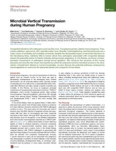 Cell-Host-Microbe_2017_Microbial-Vertical-Transmission-during-Human-Pregnancy