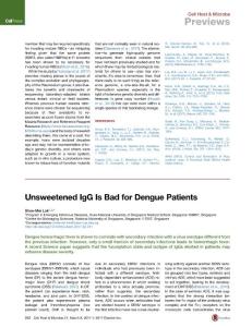 Cell-Host-Microbe_2017_Unsweetened-IgG-Is-Bad-for-Dengue-Patients