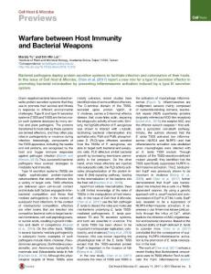 Cell-Host-Microbe_2017_Warfare-between-Host-Immunity-and-Bacterial-Weapons