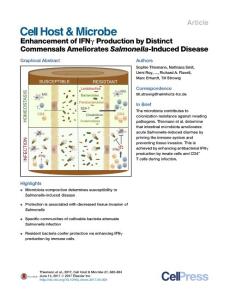 Cell-Host-Microbe_2017_Enhancement-of-IFN-Production-by-Distinct-Commensals-Ameliorates-Salmonella-Induced-Disease