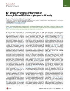 Molecular Cell-2017-ER Stress Promotes Inflammation through Re-wIREd Macrophages in Obesity