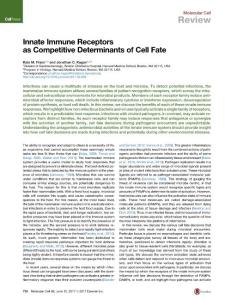 Molecular Cell-2017-Innate Immune Receptors as Competitive Determinants of Cell Fate