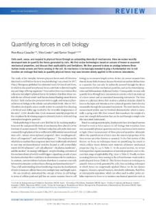 ncb3564-Quantifying forces in cell biology