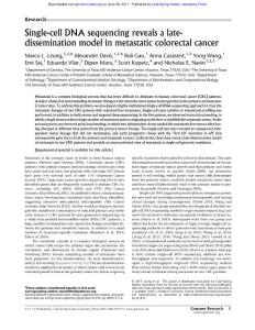 Genome Res.-2017-Leung-Single-cell DNA sequencing reveals a late- dissemination model in metastatic colorectal cancer