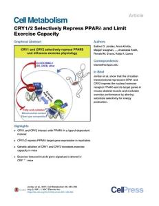 Cell-Metabolism_2017_CRY1-2-Selectively-Repress-PPAR-and-Limit-Exercise-Capacity