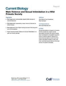 Current Biology-2017-Male Violence and Sexual Intimidation in a Wild Primate Society