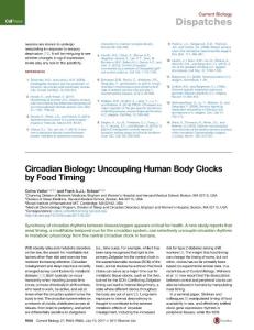 Current Biology-2017-Circadian Biology- Uncoupling Human Body Clocks by Food Timing