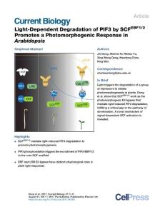 Current Biology-2017-Light-Dependent Degradation of PIF3 by SCFEBF1-2 Promotes a Photomorphogenic Response in Arabidopsis