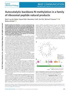 nchembio.2393-Autocatalytic backbone N-methylation in a family of ribosomal peptide natural products