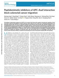 nchembio.2442-Peptidomimetic inhibitors of APC–Asef interaction block colorectal cancer migration