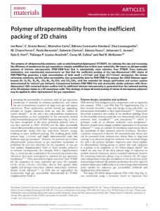 nmat4939-Polymer ultrapermeability from the inefficient packing of 2D chains