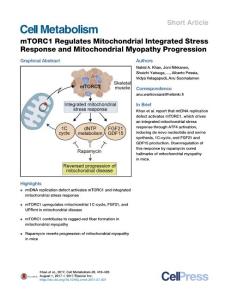 Cell-Metabolism_2017_mTORC1-Regulates-Mitochondrial-Integrated-Stress-Response-and-Mitochondrial-Myopathy-Progression