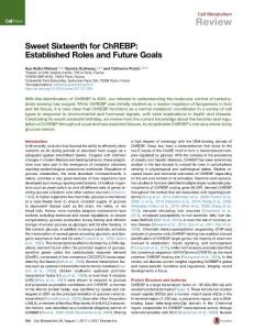 Cell-Metabolism_2017_Sweet-Sixteenth-for-ChREBP-Established-Roles-and-Future-Goals