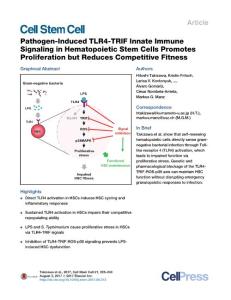 Cell-Stem-Cell_2017_Pathogen-Induced-TLR4-TRIF-Innate-Immune-Signaling-in-Hematopoietic-Stem-Cells-Promotes-Proliferation-but-Reduces-Competitive-Fitn
