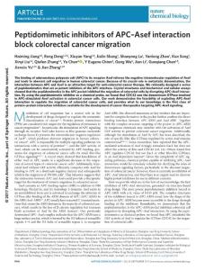 nchembio.2442-Peptidomimetic inhibitors of APC–Asef interaction block colorectal cancer migration