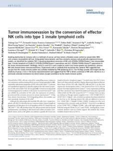 ni.3800-Tumor immunoevasion by the conversion of effector NK cells into type 1 innate lymphoid cells