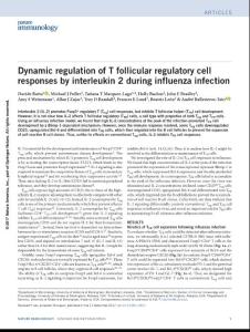 ni.3837-Dynamic regulation of T follicular regulatory cell responses by interleukin 2 during influenza infection