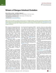 Cell-Host-Microbe_2017_Drivers-of-Dengue-Intrahost-Evolution
