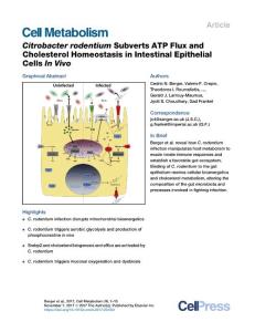 Cell Metabolism-2017-Citrobacter rodentium Subverts ATP Flux and Cholesterol Homeostasis in Intestinal Epithelial Cells In Vivo