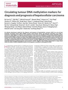 nmat4997-Circulating tumour DNA methylation markers for diagnosis and prognosis of hepatocellular carcinoma