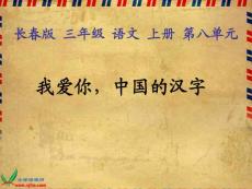 （长春版）三年级语文上册课件 我爱你，中国的汉字 1